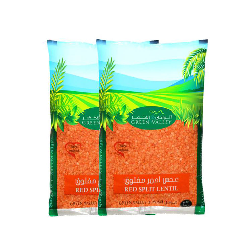 Green Valley Lentil Red Split 1kgx2