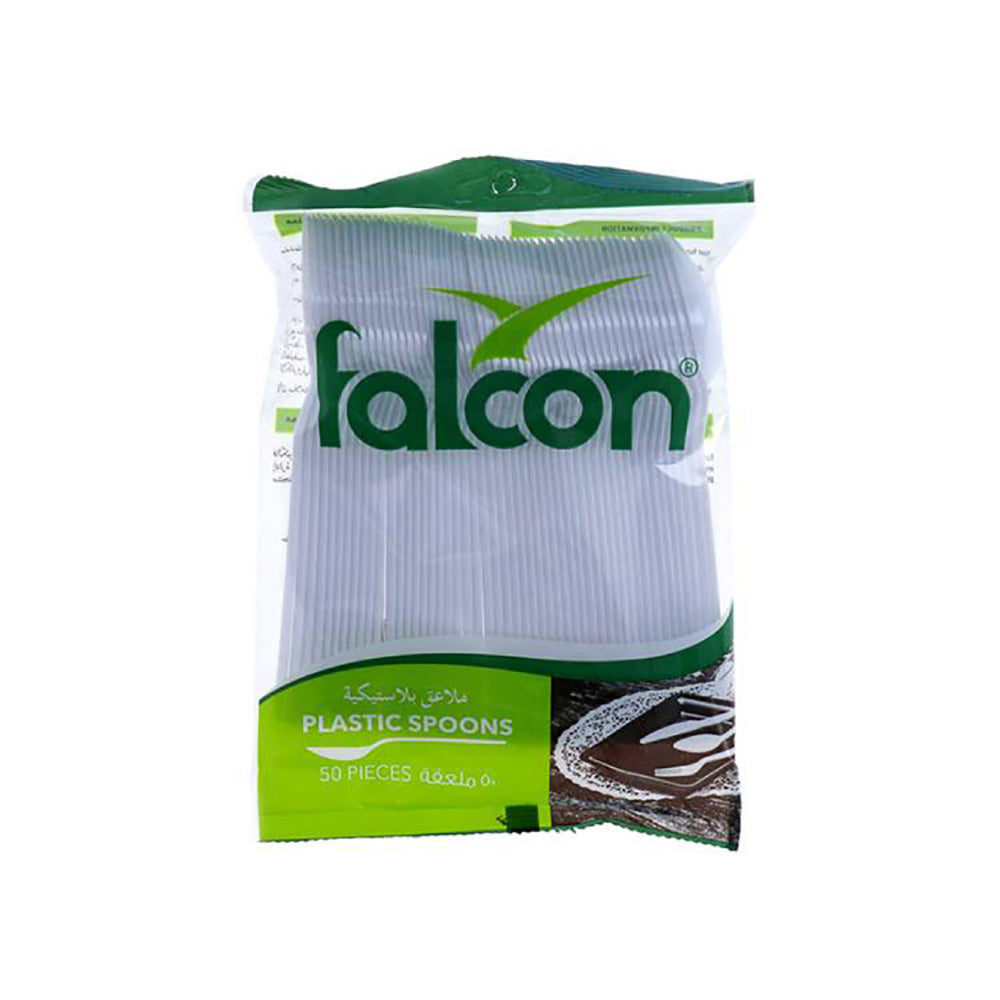 Falcon Super Plastic Spoon White 50s