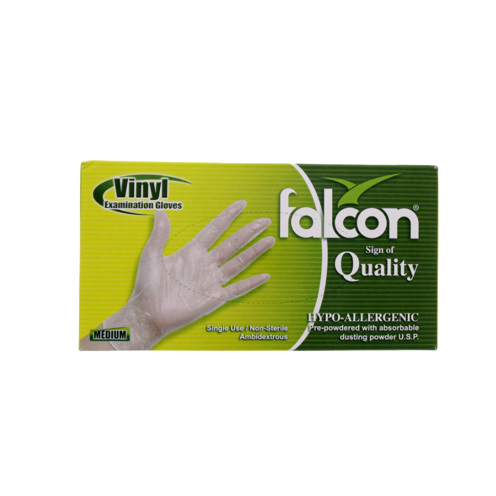 Falcon Gloves Vinyl Medium 100s
