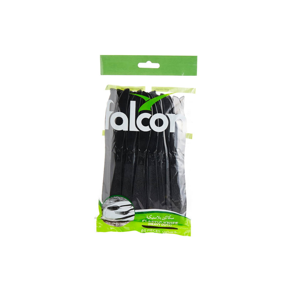 Falcon Plastic Knife Black 50s