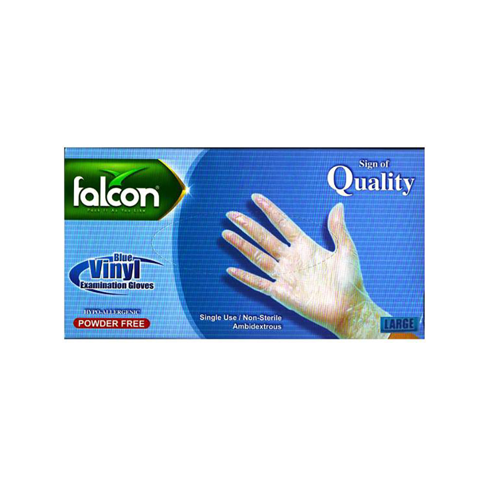 Falcon Gloves Vinyl Powder Free Large 100s