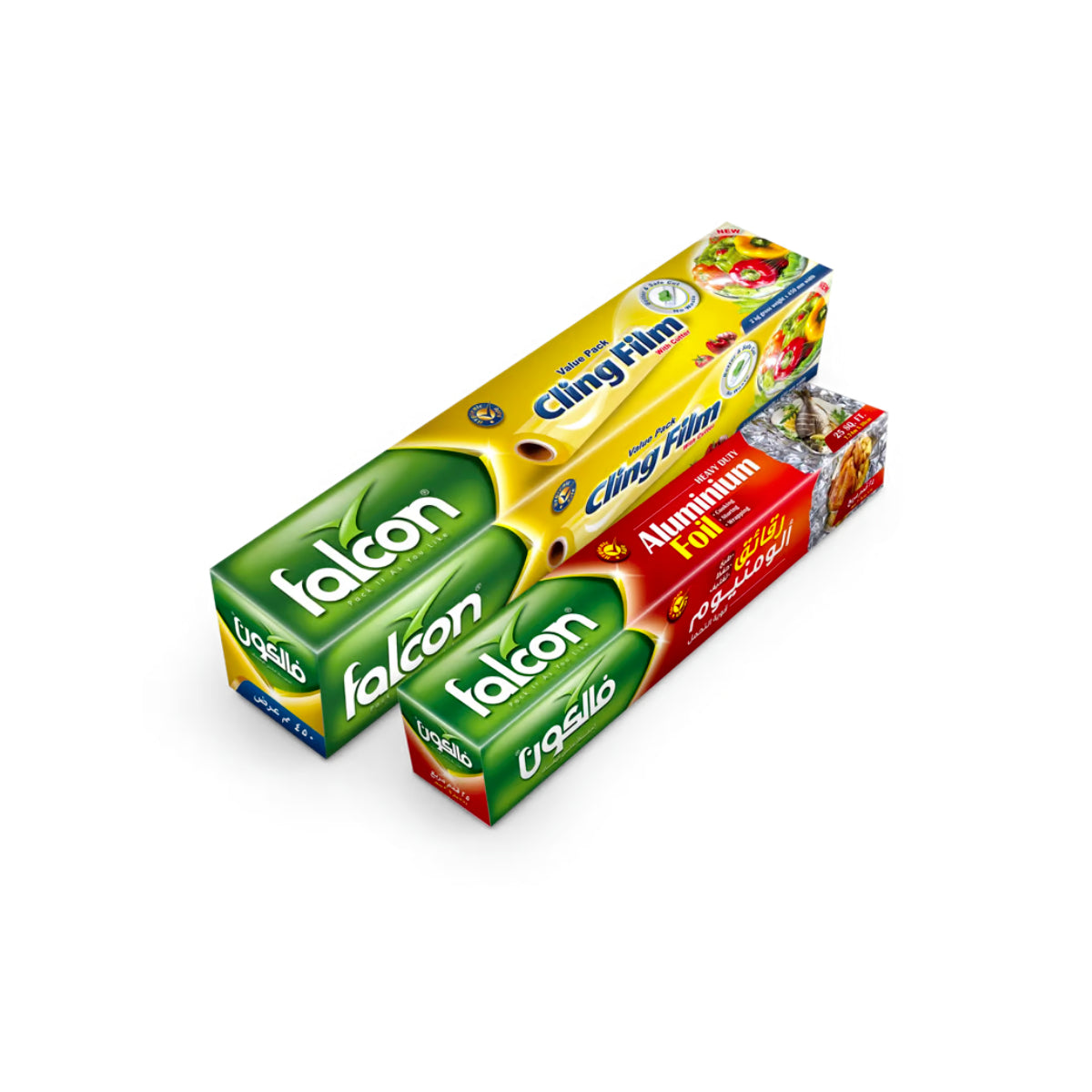 Falcon Cling Film 45cm 2Kg + Aluminium Foil 25 Sq Ft 30cm
