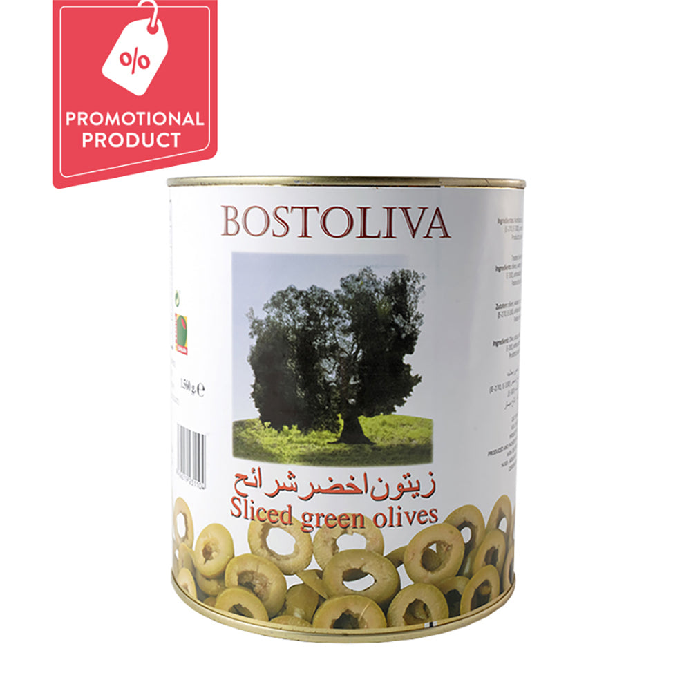 Bostoliva Sliced Green Olives 1.56kg