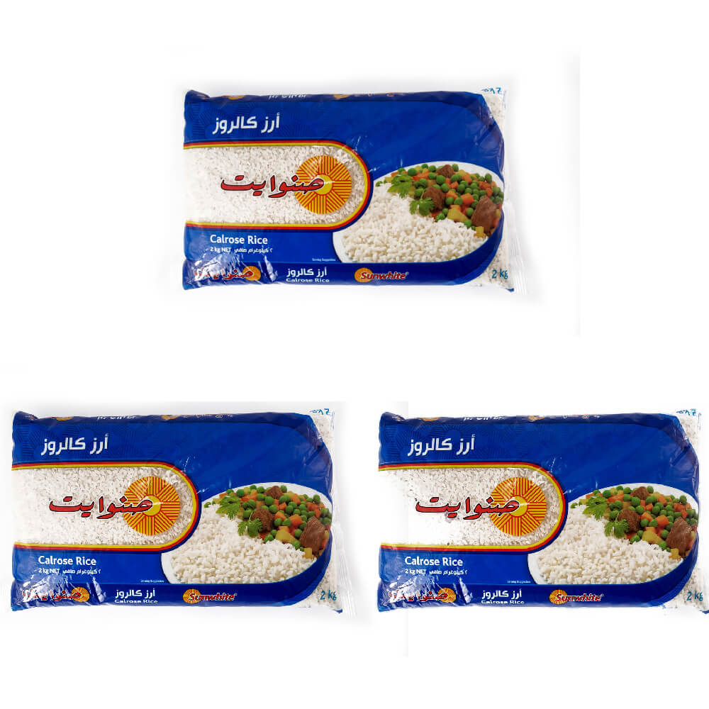 Sunwhite Cal Rose Rice 3x2kg