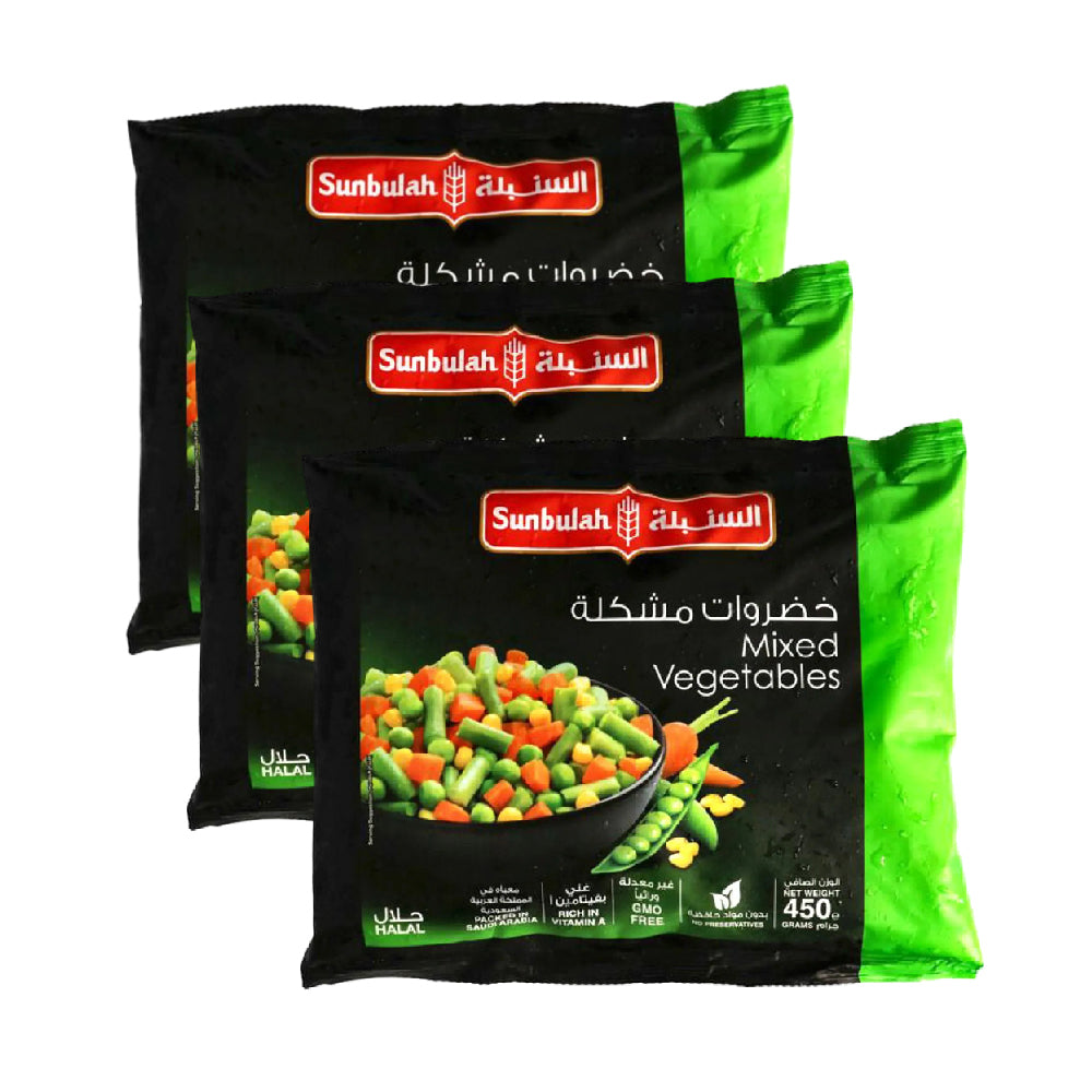 Sunbulah Mixed Vegetables 3x450gm 2+1 Free