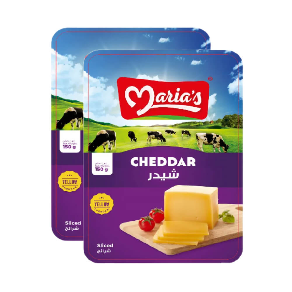Maria's Sliced Cheddar Cheese 2x150g