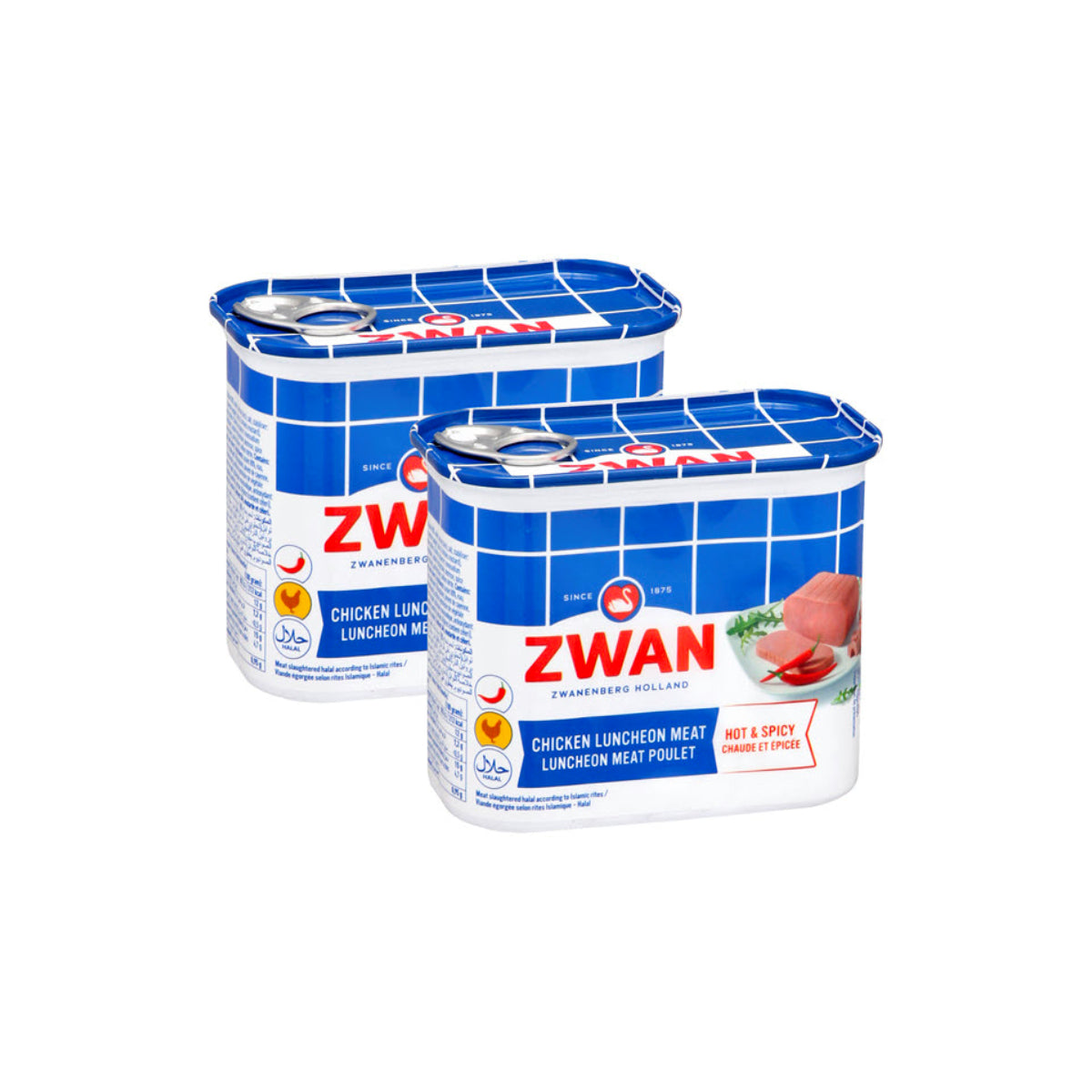 Zwan Hot & Spicy Chicken Luncheon Meat 2x340g