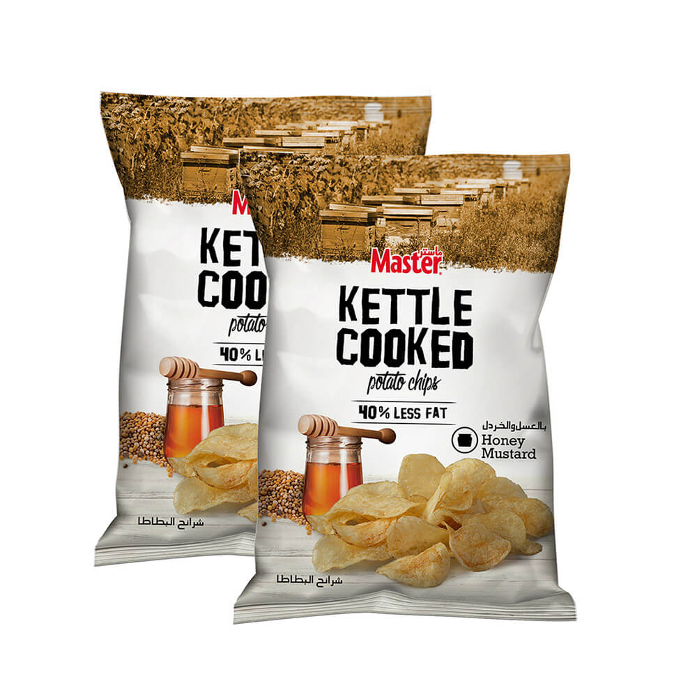 Master Kettle Cooked Chips Honey & Mustard 170Gmx2