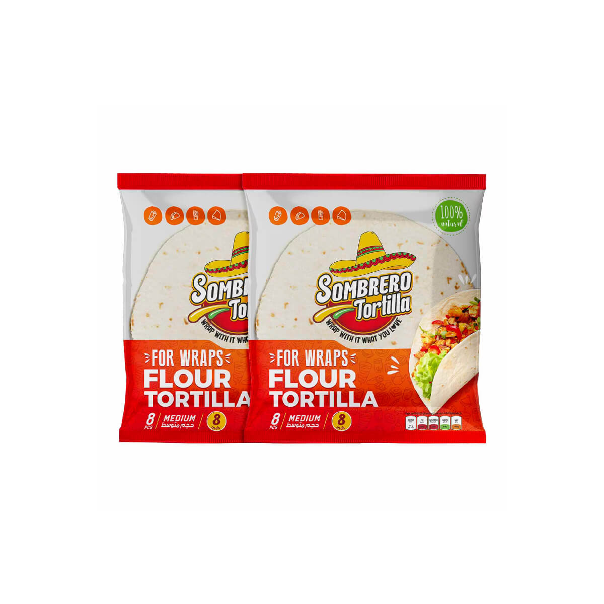 Sombrero Wheat Flour Tortilla  2x340g