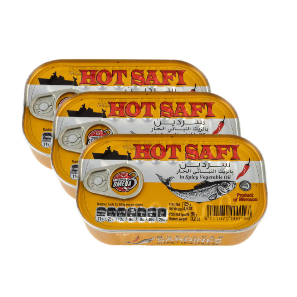 Safi Spicy Sardine In Vegetable Oil 125gm 2+1 Free