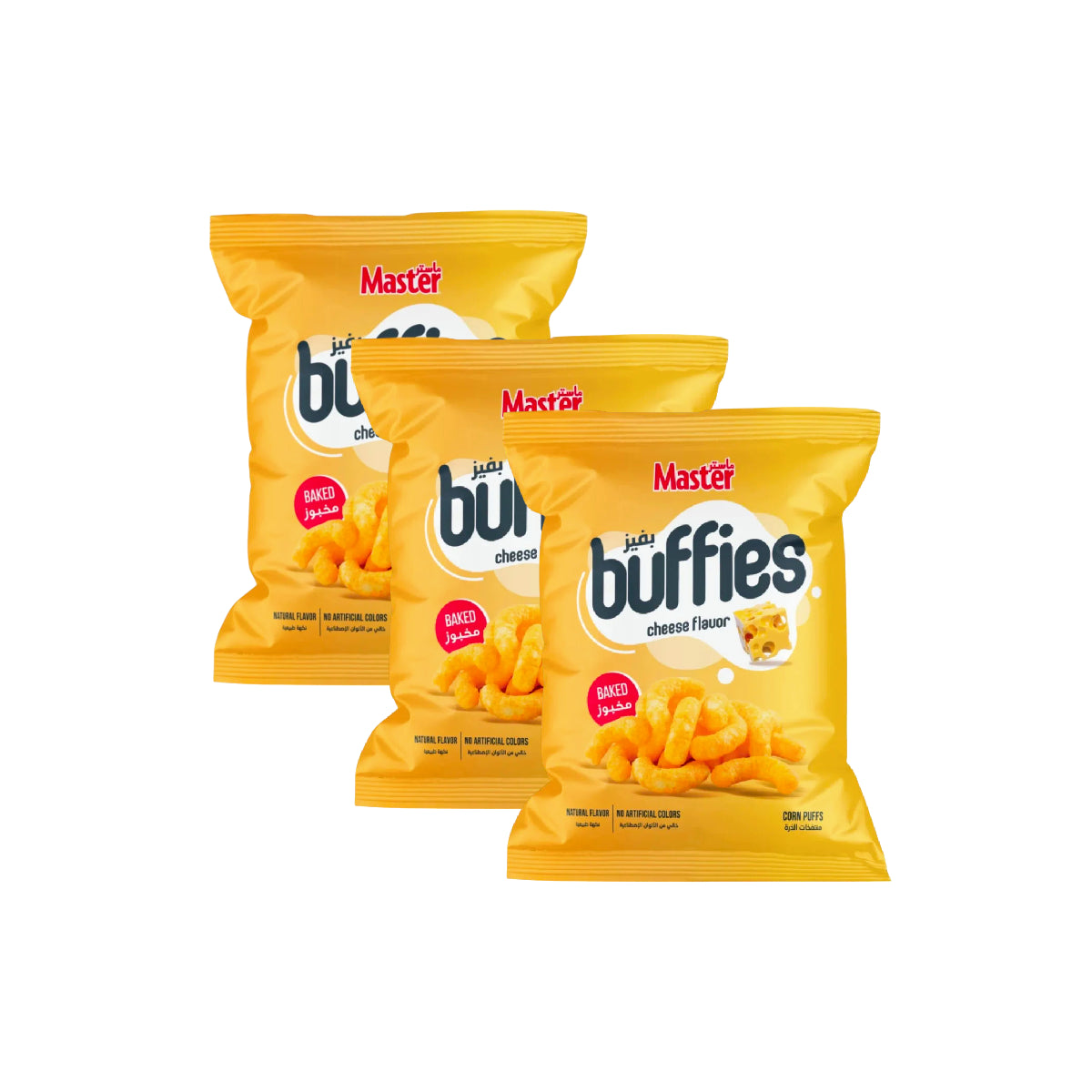 Master Buffies Cheese Corn Puffs 3x30g