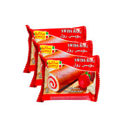 Sara Swiss Roll Strawberry Cake 3x75g