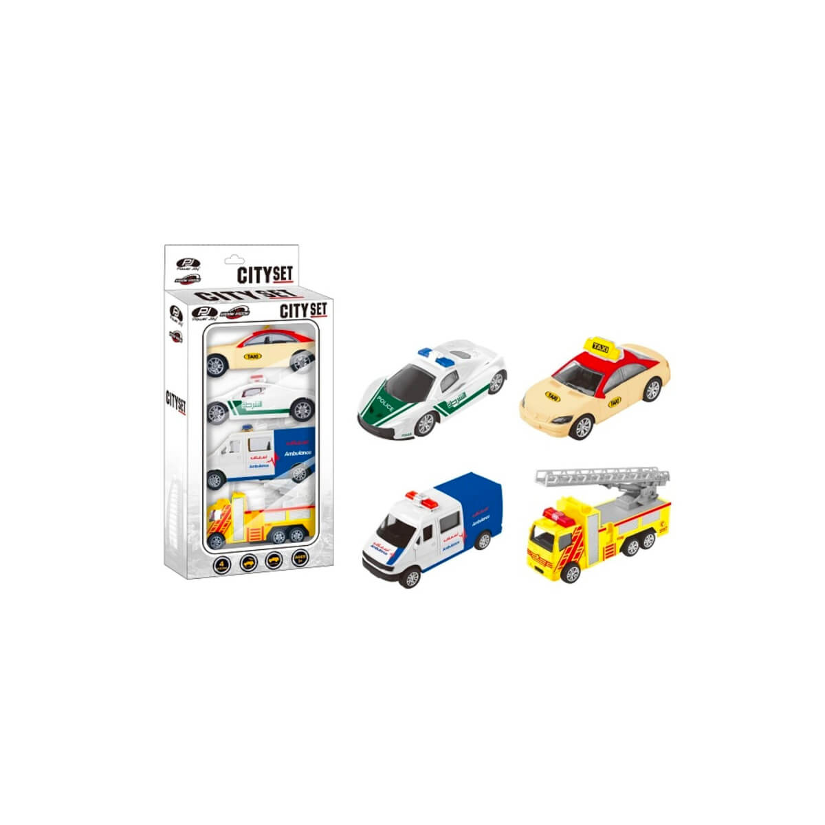 Power Joy 1:43 Dubai City RC Car Set Multicolour Pack of 4
