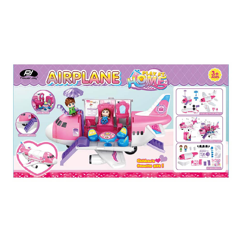 Power Joy Playhome Airplane Playset W/2Dolls