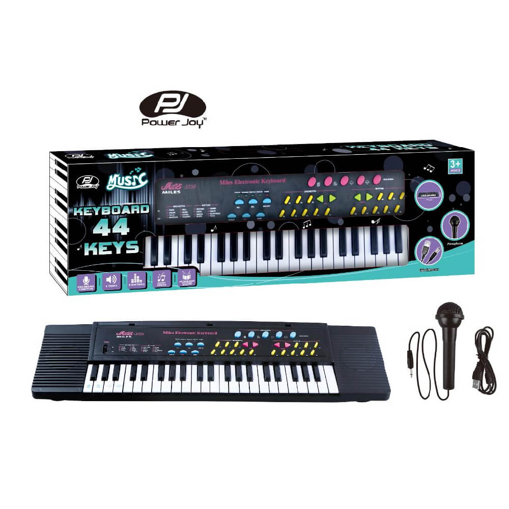 Power Joy Music Keyboard 44 Keys With Mic
