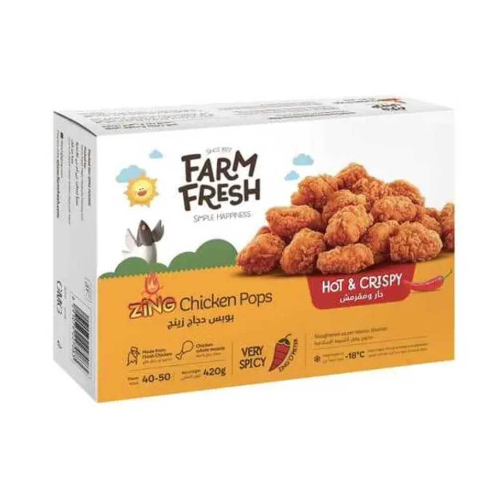 Farm Fresh Hot & Crispy Chicken Zing Pops 420gm