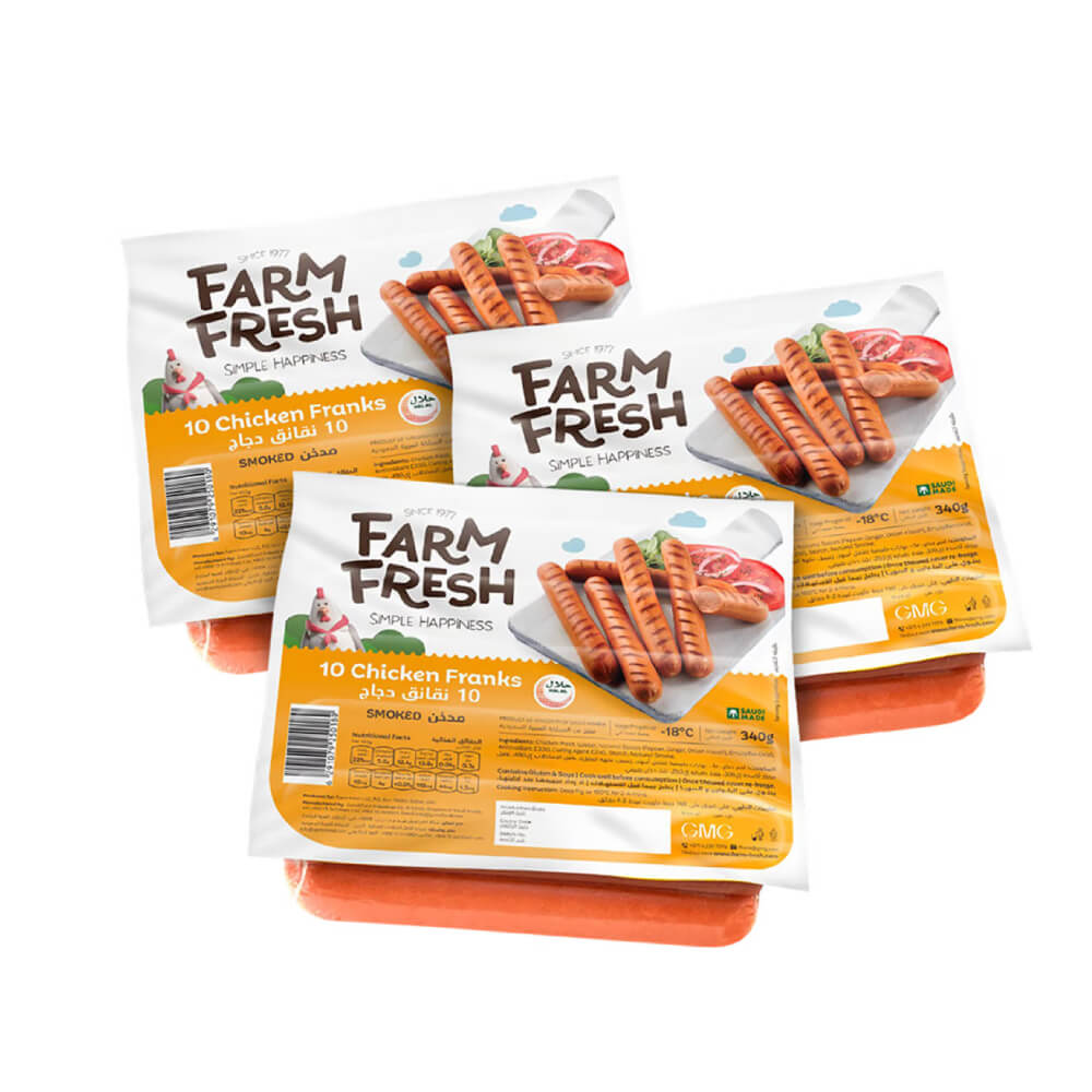 Farm Fresh Chicken Franks 3x340gm