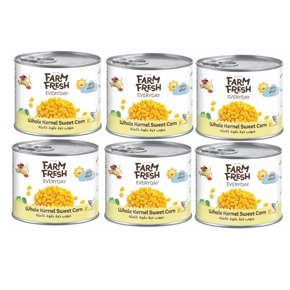 Farm Fresh Whole Kernel Sweet Corn 6x200Gm