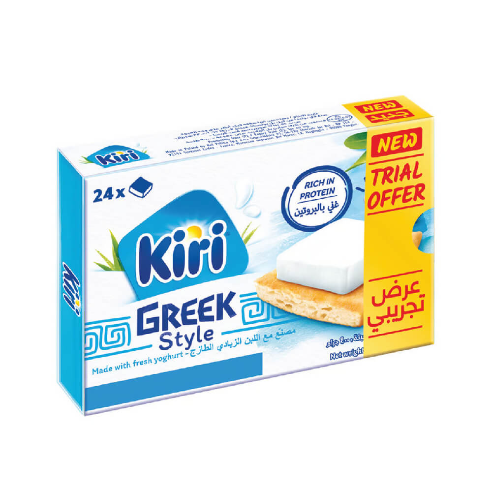 Kiri Greek Style Cream Cheese 400gm 24 Portions