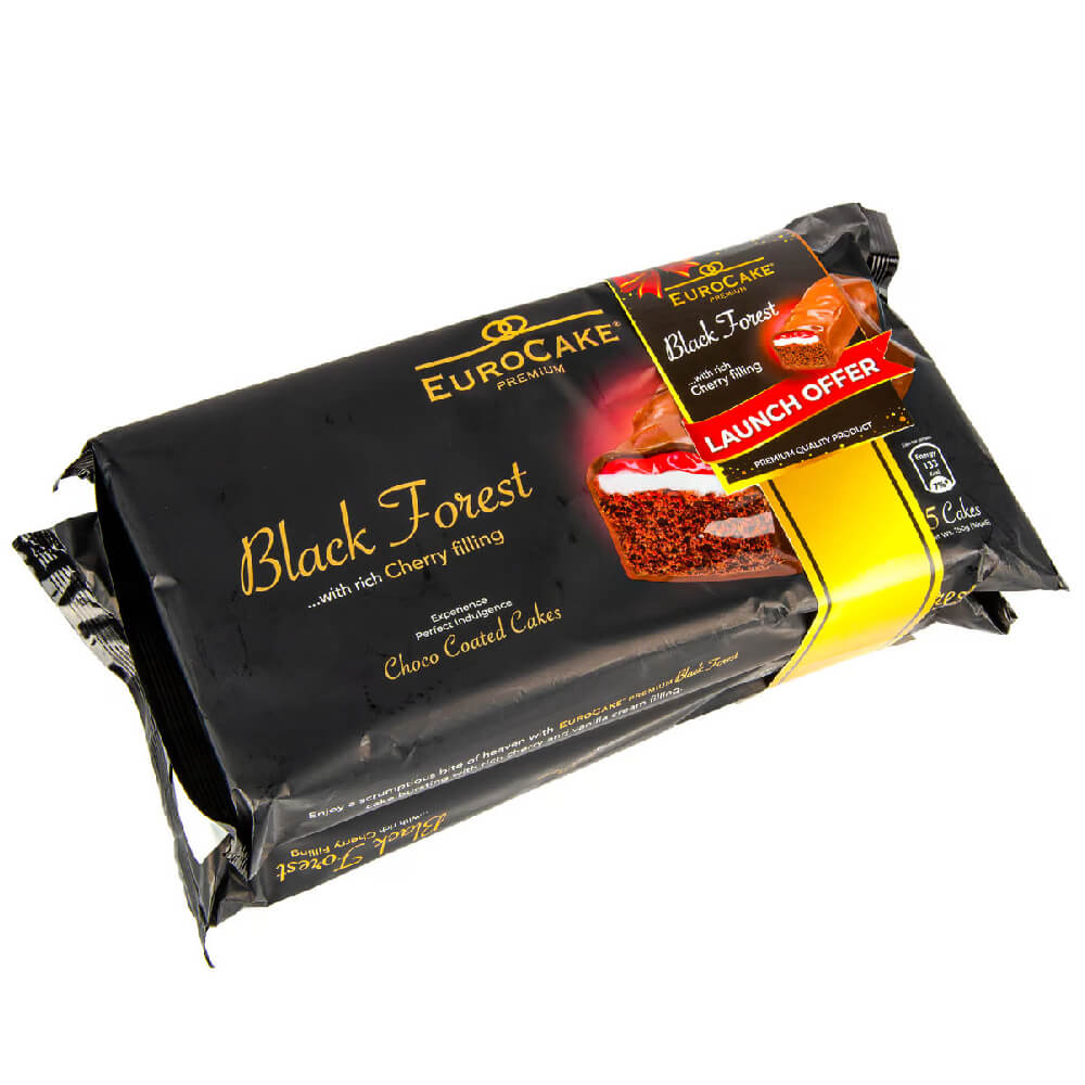 Eurocake Black Forest With Cherry Filling Cake 2x150gm