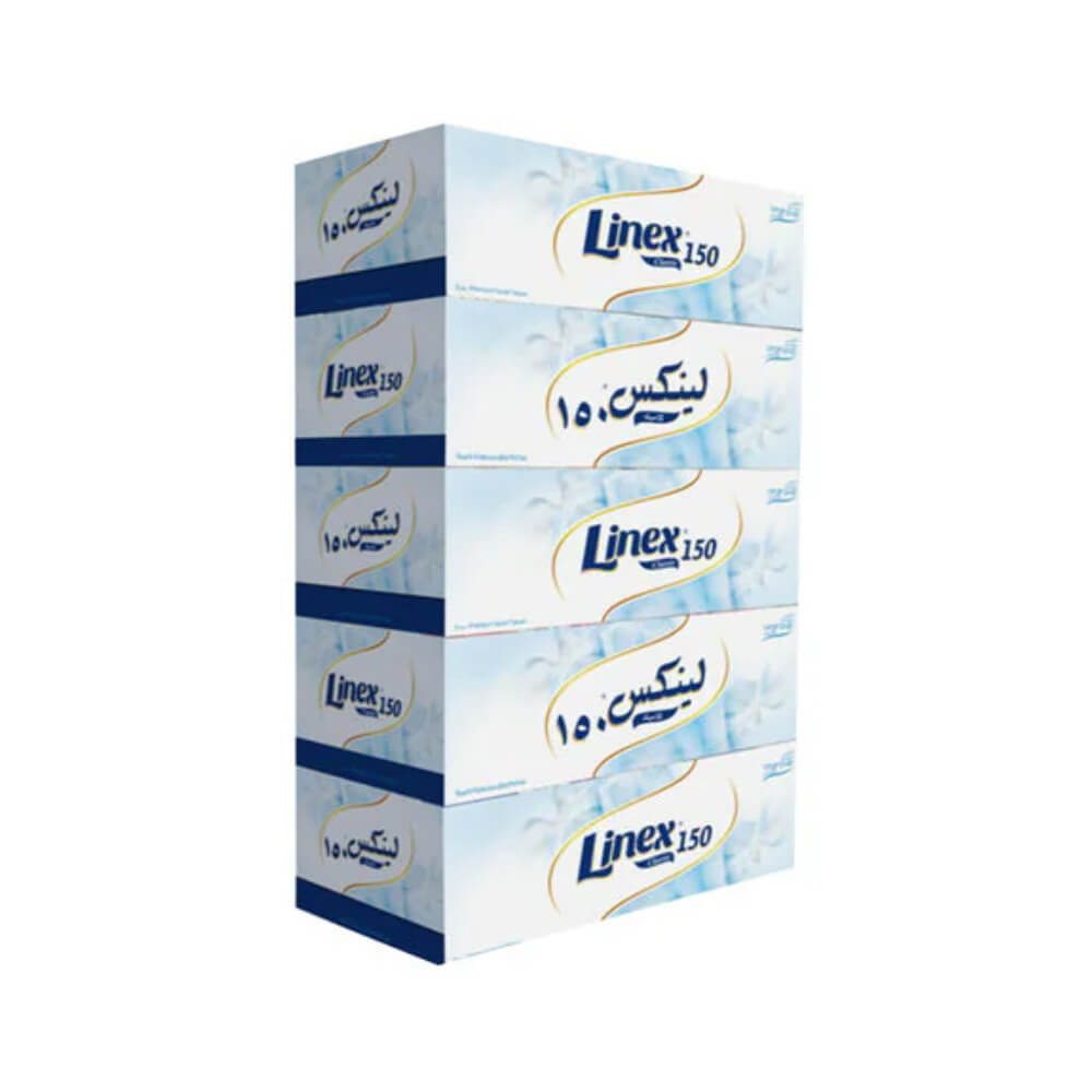 Linex Classic Facial Tissue White 5x150 Sheets Promo