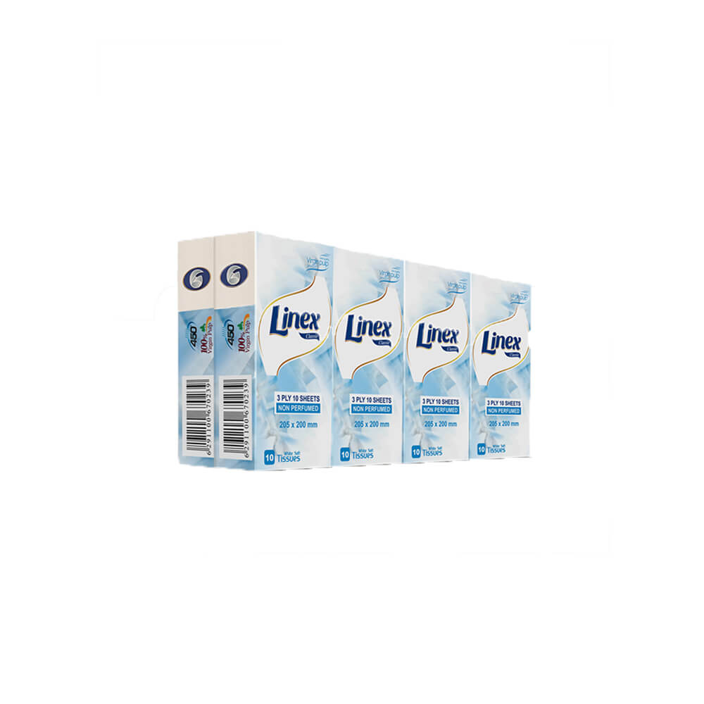 Linex Classic Pocket Tissues 3Plyx10s