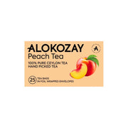 Alokozay Peach 100% Pure Ceylon Hand Picked Tea Bags 25