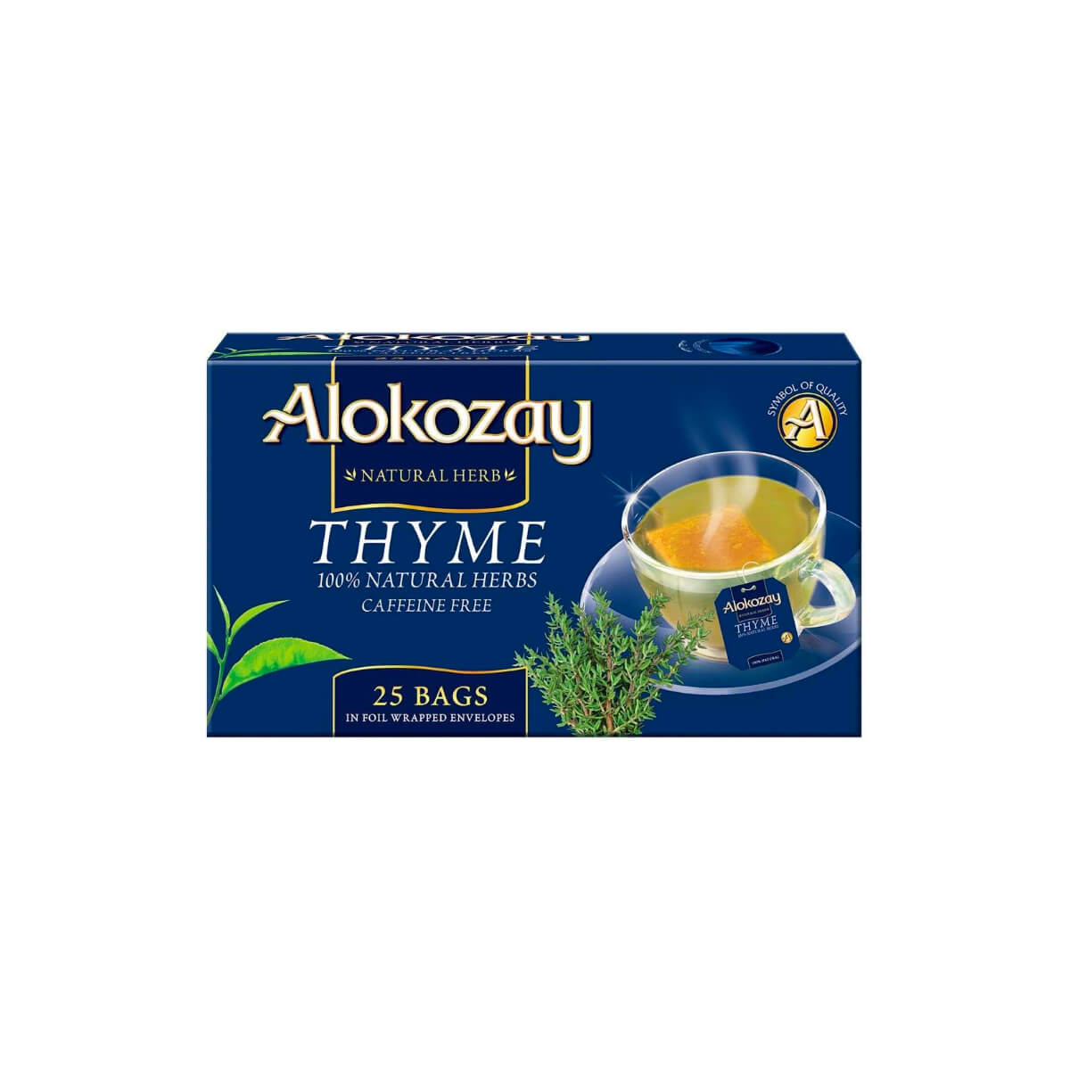 Alokozay Thyme 100% Natural Herb Caffeine Free Tea Bags 25