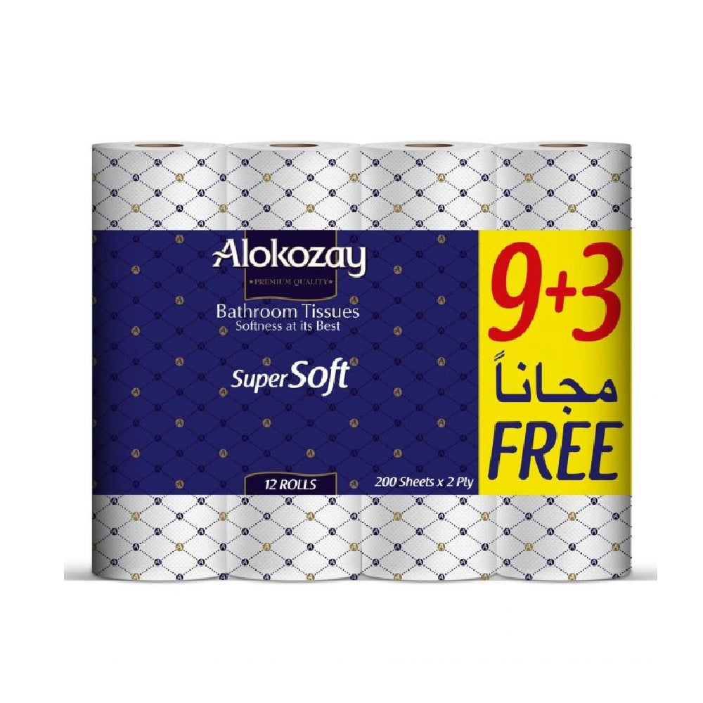 Alokozay Bathroom Tissue 2Ply 9+3x200s