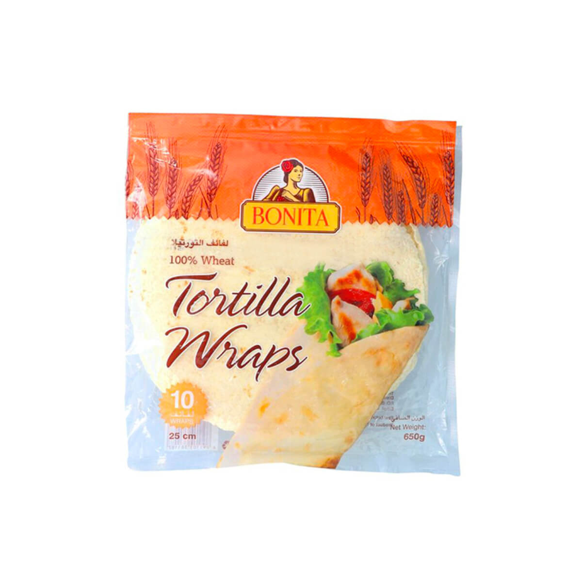 Bonita Wheat Flour Tortilla Wraps 25cm 10 Pieces 650g