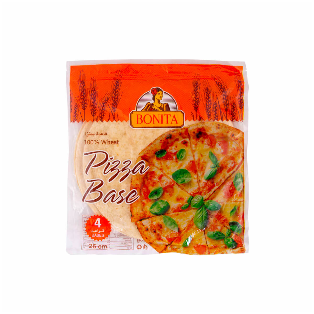 Bonita Pizza Base Wheat Tortilla 26cm 480g