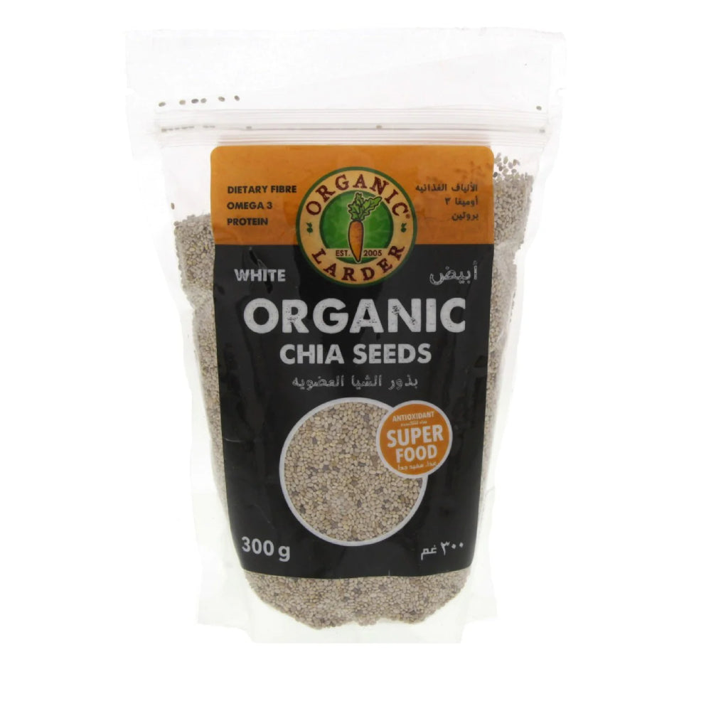 Organic Larder White Chia Seeds 300gm