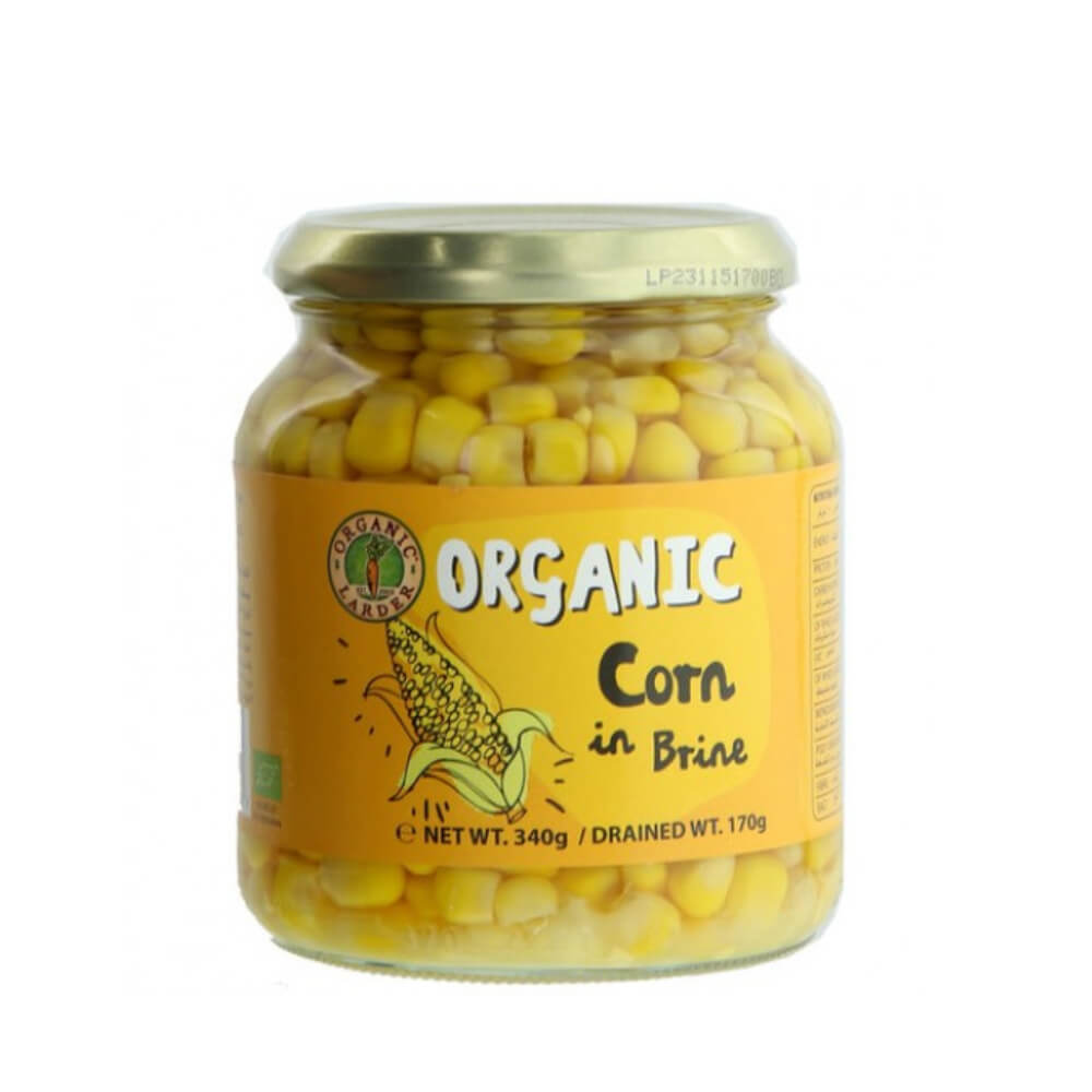 Organic Larder Corn In Brine 340gm