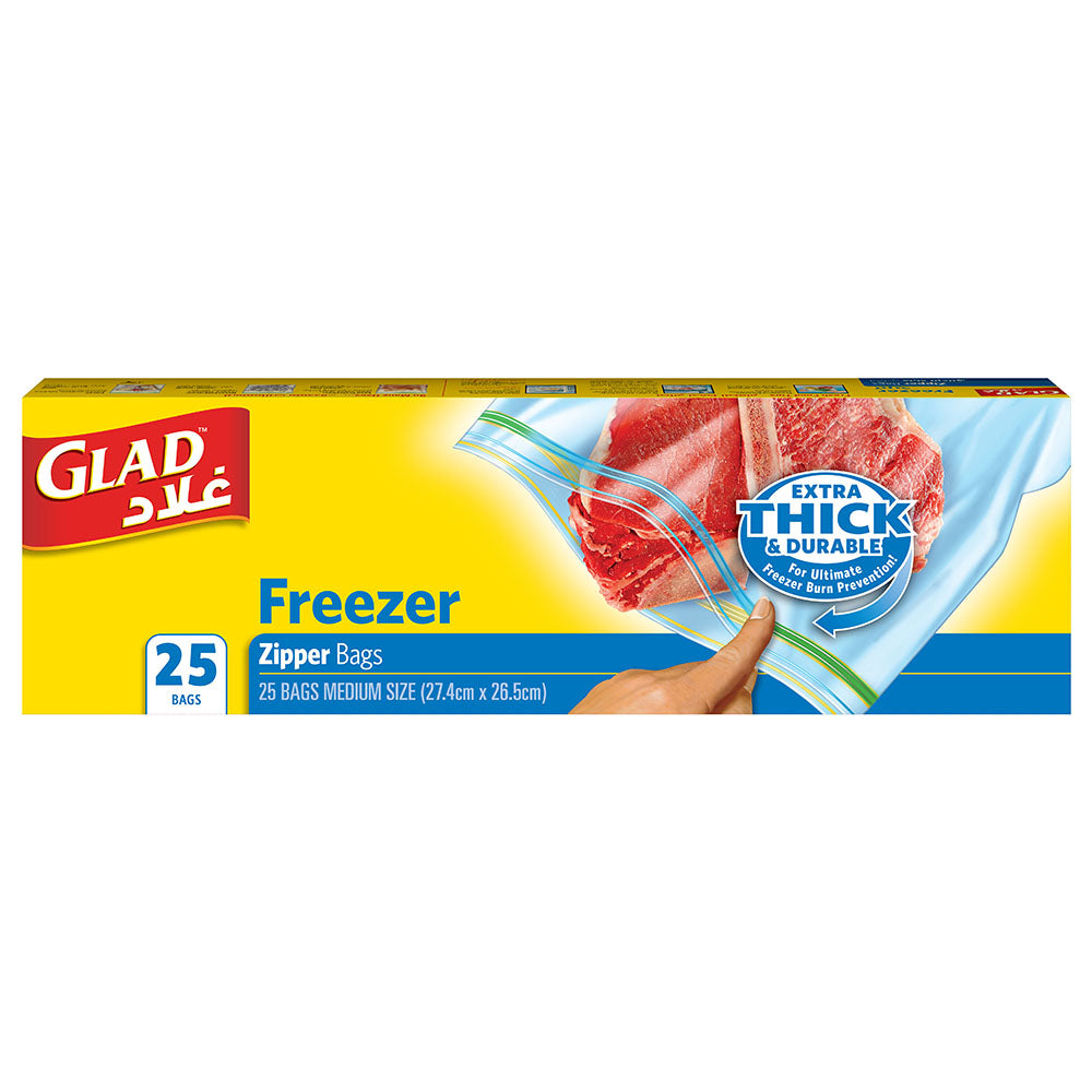 Glad Zipper Freezer Bags 25s