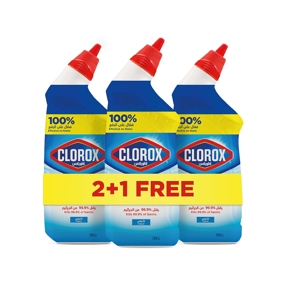 Clorox Toilet & Bathroom Cleaner Original 2+1 Free