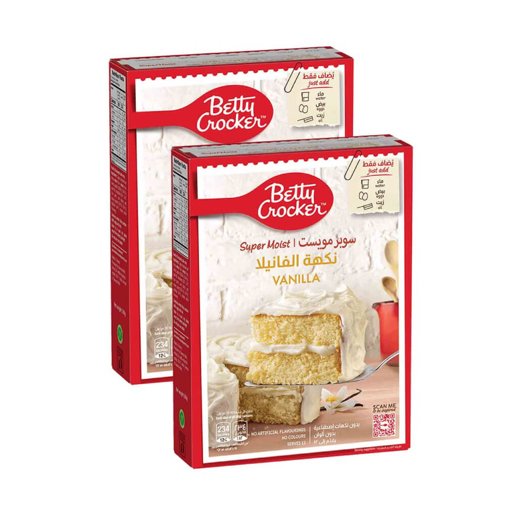 Betty Crocker Super Moist Supreme Vanilla Cake Mix 2x510Gm