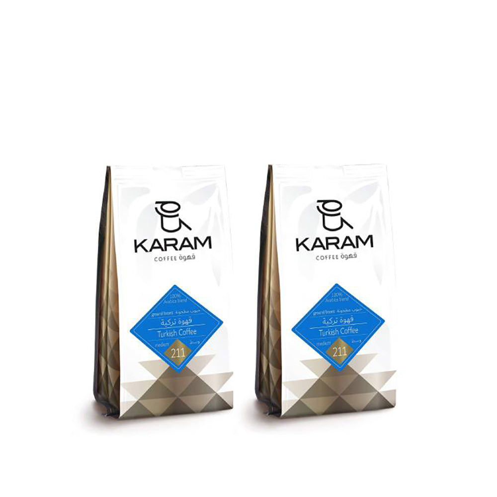 Karam Turkish Coffee 211 Dark Rst Grnd Bean 250Gx2