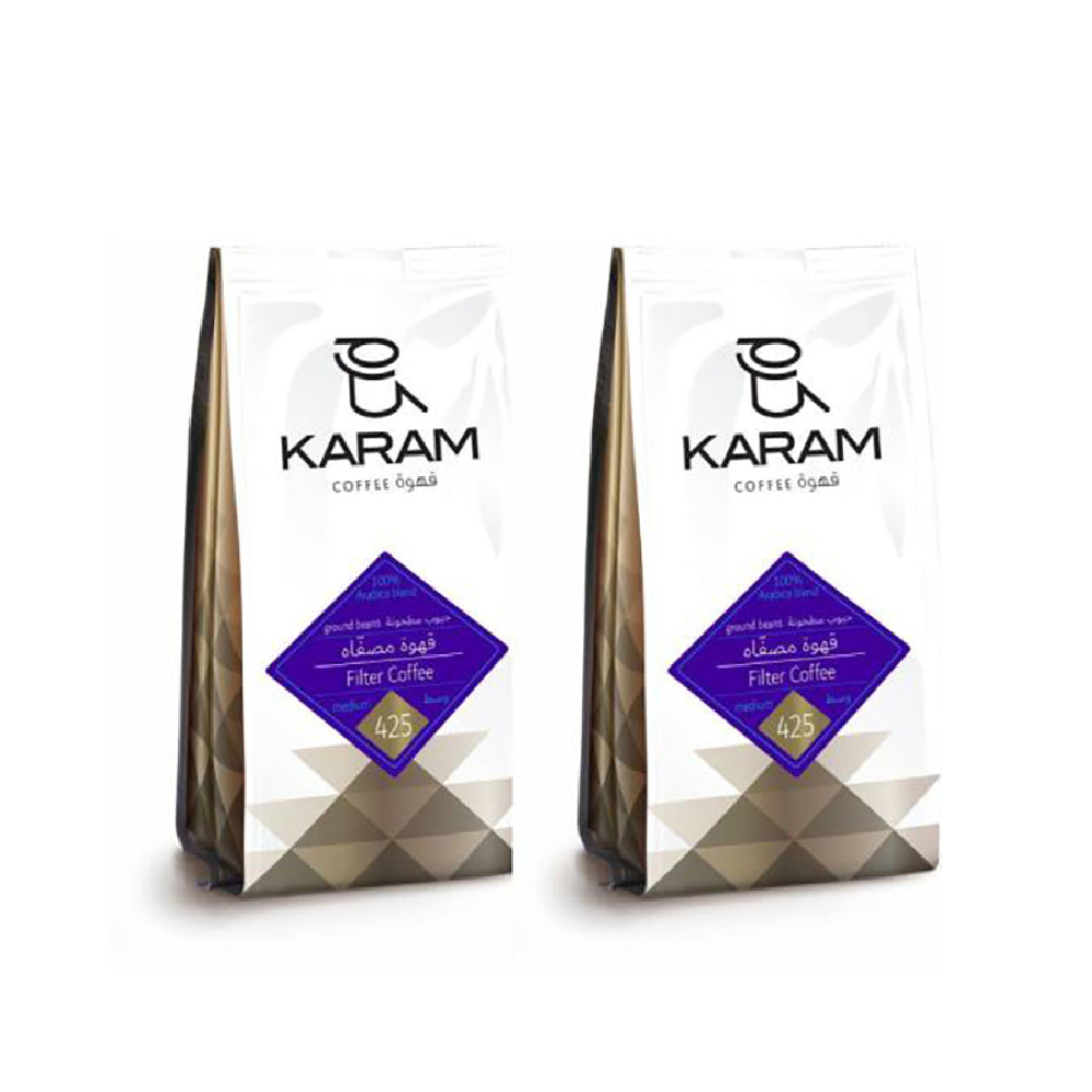 Karam Filter Coffee 425 Med Rst Grnd Bean 250Gx2