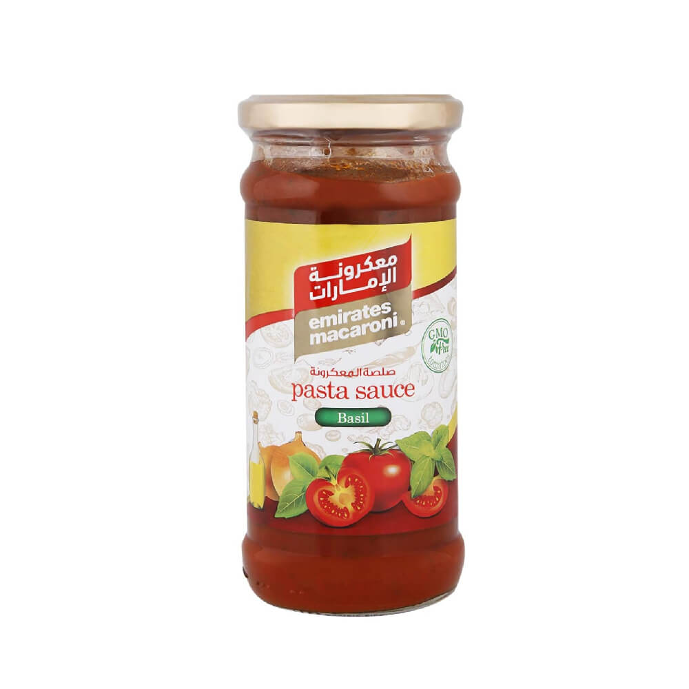 Emirates Macaroni Pasta Sauce Basil 350gm