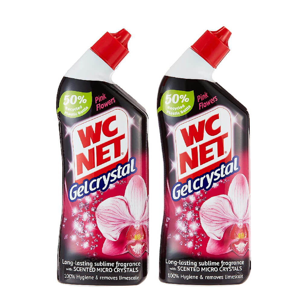 Wc Net Gel Crystal Pink Flowers 750ml 1+1Free