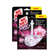 Wc Net Style Toilet Block Crystal Pink Flowers 1+1 Free