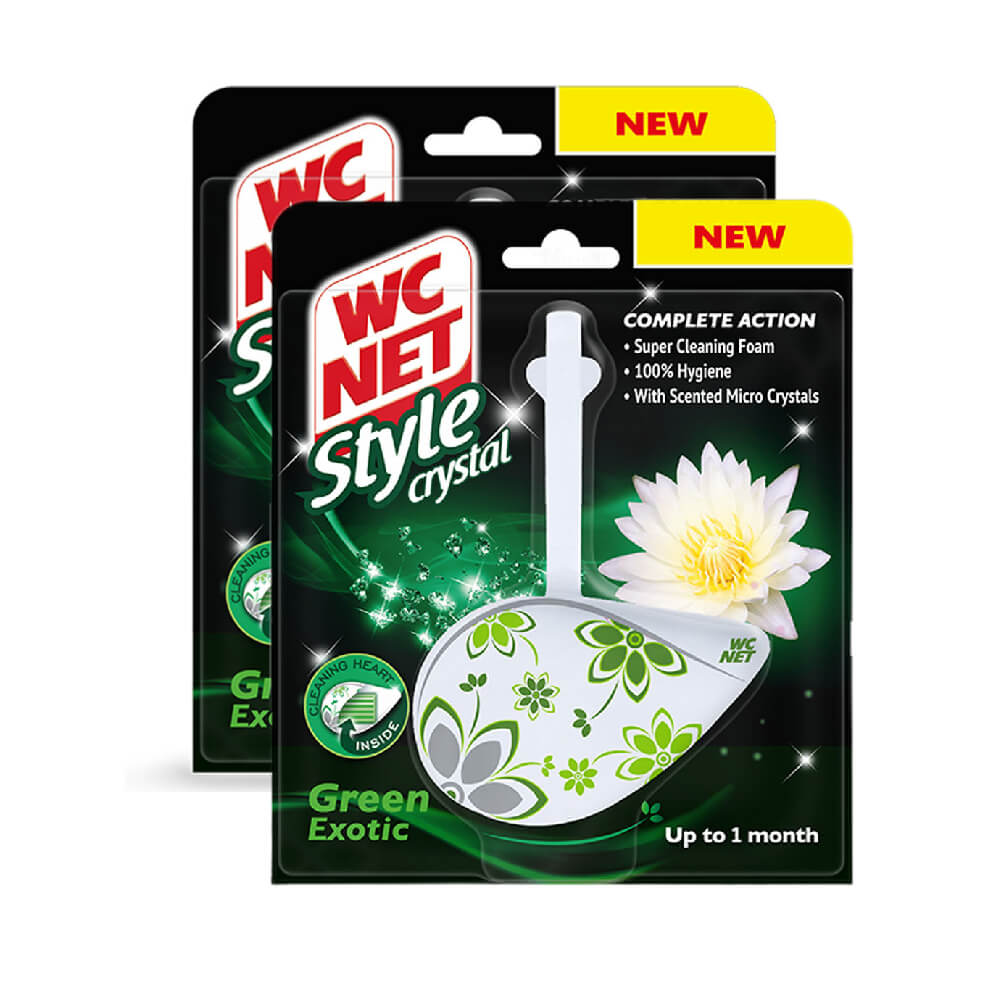Wc Net Style Toilet Block Crystal Green Exotic 1+1 Free