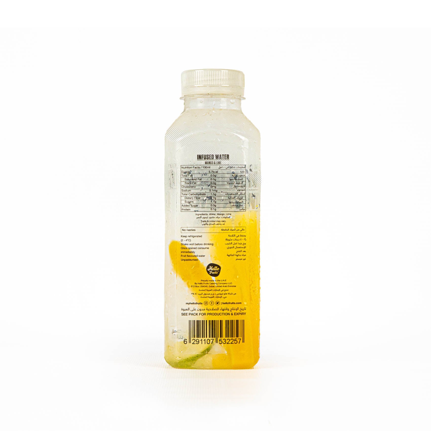 Hello Fruits Mango & Lime Infused Water 500ml