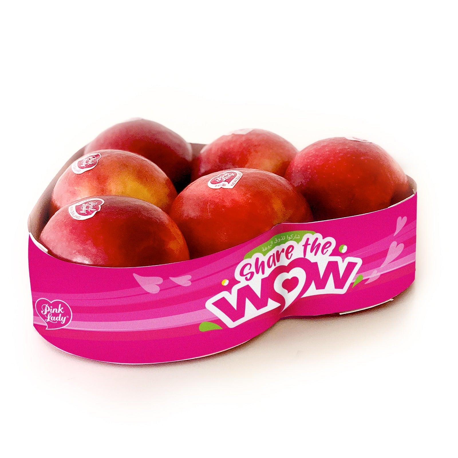 Apple Pink Lady Heart Tray 6 Pcs New Zealand 6 Pieces