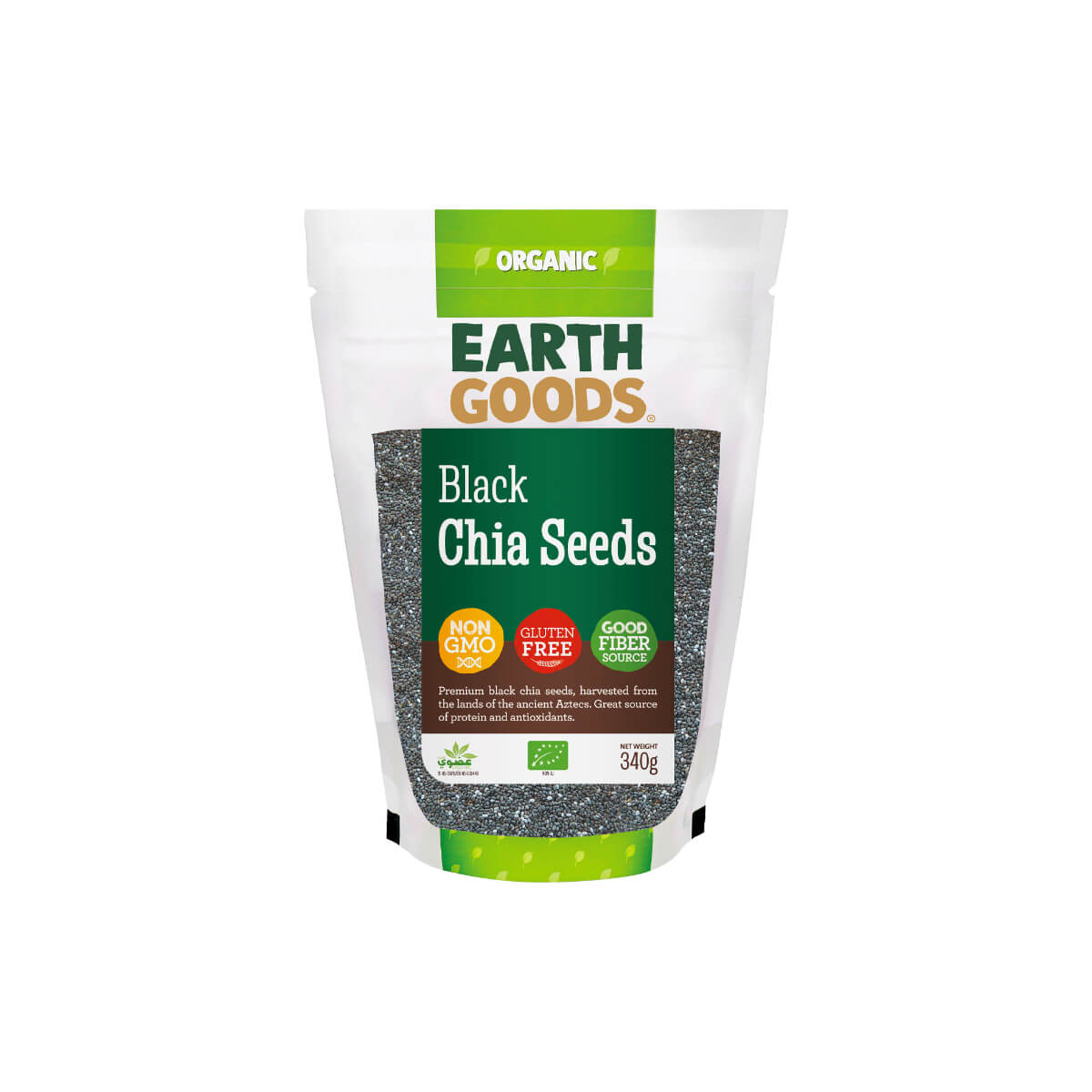 Earth Goods Organic Black Chia Seeds 340g