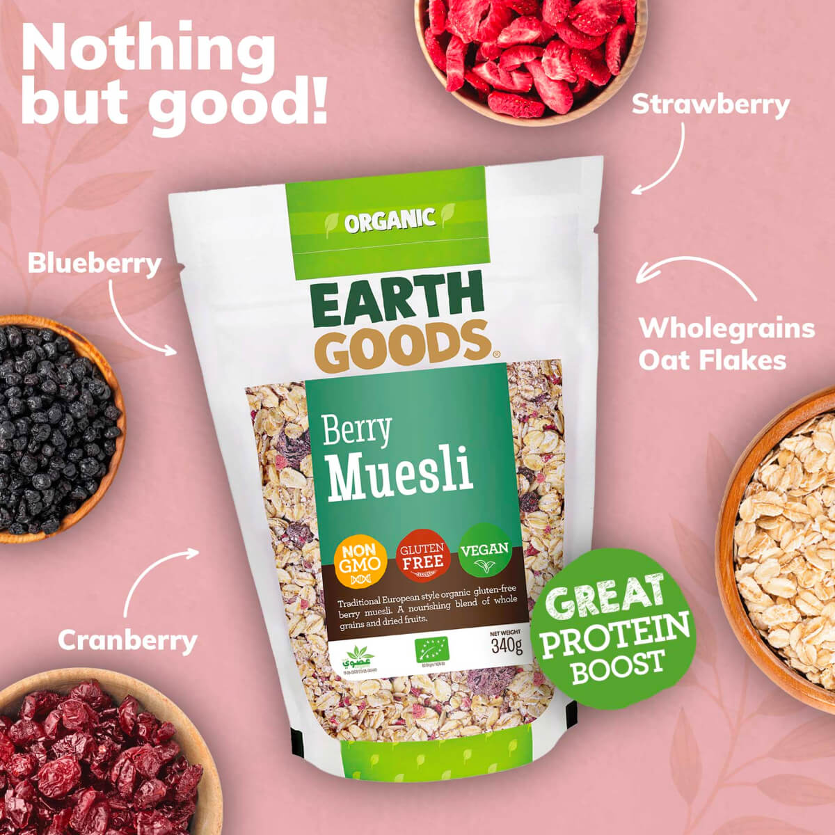 Earth Goods Organic Berry Muesli 340g