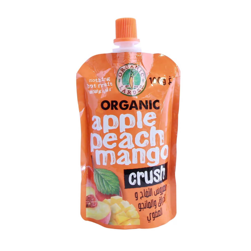 Organic Larder Apple Peach Mango Crush 100gm