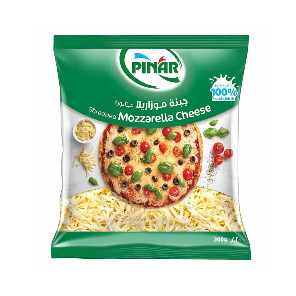 Pinar Shredded Mozzarella Cheese 200gm
