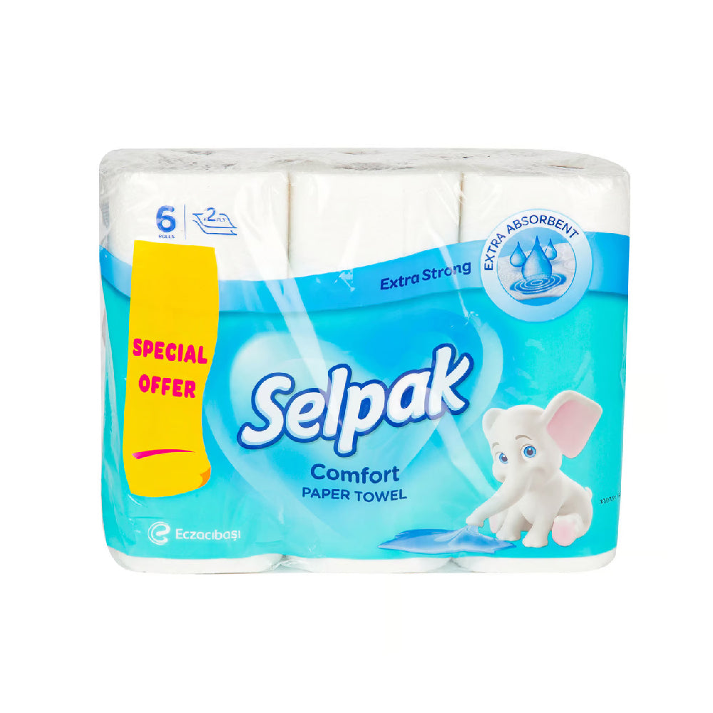 Selpak Comfort Kitchen Paper Towel Roll 2Ply 4+2