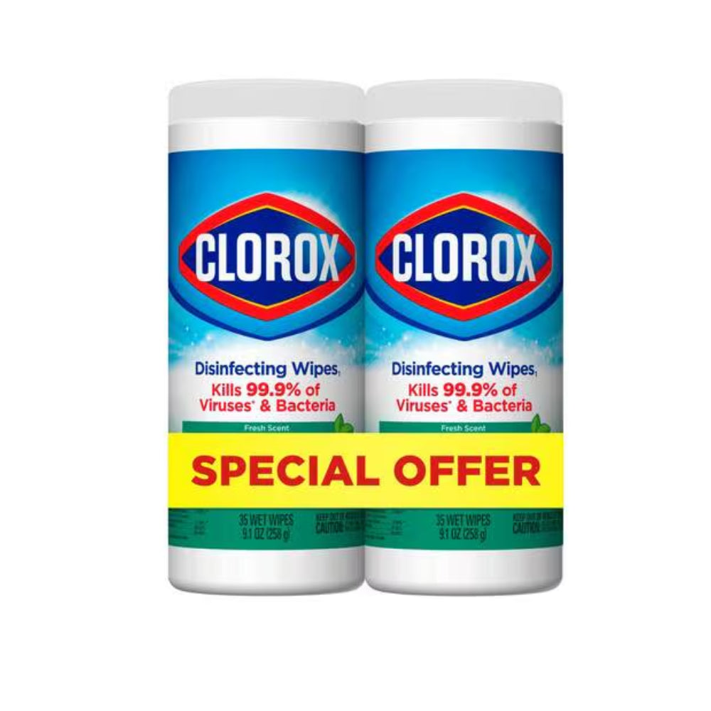 Clorox Disinfecting Fresh Scent Wet Wipes 2x35 Pieces